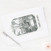 Sticker Rectangulaire Plaque livre et épée (Enveloppe)