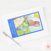 Sticker Rectangulaire Plaque-livre Party Bunny (Enveloppe)