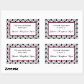 Sticker Rectangulaire Plaque livre personnalisée (Feuille)