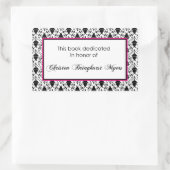 Sticker Rectangulaire Plaque livre personnalisée (Sac)