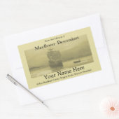Sticker Rectangulaire Plaque Mayflower (Enveloppe)