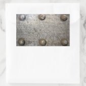 Sticker Rectangulaire Plaque métallique avec vis (Sac)