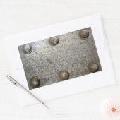 Sticker Rectangulaire Plaque métallique avec vis (Enveloppe)
