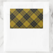 Sticker Rectangulaire Plaque noire jaune tartan MacLeod (Sac)