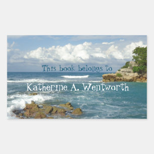 Sticker Rectangulaire Plaque personnalisée Labadie Seascape