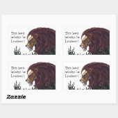 Sticker Rectangulaire Plaque personnalisée Lion King (Feuille)