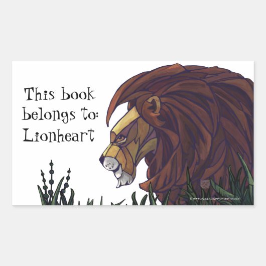Sticker Rectangulaire Plaque personnalisée Lion King (Devant)