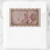 Sticker Rectangulaire Plaque Rose antique (rose) (Sac)