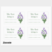 Sticker Rectangulaire Plaques adhésives pour violettes douces (Feuille)