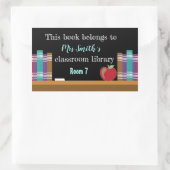 Sticker Rectangulaire Plaques de bibliothèque de classe Chalkboard (Sac)