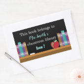Sticker Rectangulaire Plaques de bibliothèque de classe Chalkboard (Enveloppe)