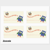 Sticker Rectangulaire Plaques de livres à deux choux (Feuille)