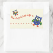 Sticker Rectangulaire Plaques de livres à deux choux (Sac)