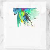 Sticker Rectangulaire Plaques de peinture Peacock Abstraites (Sac)