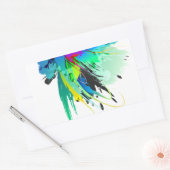 Sticker Rectangulaire Plaques de peinture Peacock Abstraites (Enveloppe)