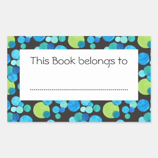 Sticker Rectangulaire Plaques d'enregistrement à Customiser : Gras Bleue (Devant)