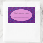 Sticker Rectangulaire Plaques d'enregistrement : Motif d'oignon violet e (Sac)
