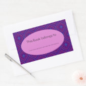Sticker Rectangulaire Plaques d'enregistrement : Motif d'oignon violet e (Enveloppe)