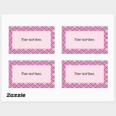 Sticker Rectangulaire Plat rose (Feuille)