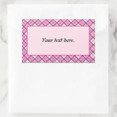 Sticker Rectangulaire Plat rose (Sac)
