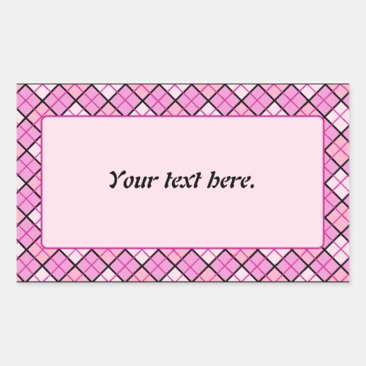 Sticker Rectangulaire Plat rose (Devant)