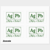 Sticker Rectangulaire Plata o Diplomo (Feuille)