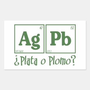 Sticker Rectangulaire Plata o Diplomo