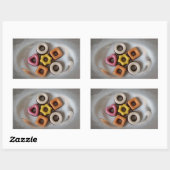 Sticker Rectangulaire Plateau en argent (Feuille)