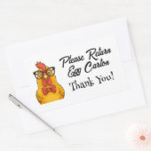 Sticker Rectangulaire Please Return Egg Carton Farm Fresh Eggs (Enveloppe)