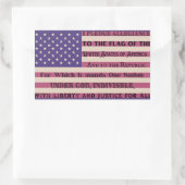 Sticker Rectangulaire Pledge of Allegiance Flag (Sac)
