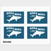 Sticker Rectangulaire Plongée De Requin À Bora Bora (Feuille)