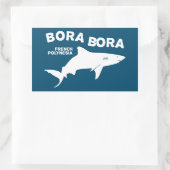 Sticker Rectangulaire Plongée De Requin À Bora Bora (Sac)