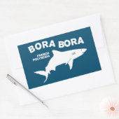 Sticker Rectangulaire Plongée De Requin À Bora Bora (Enveloppe)
