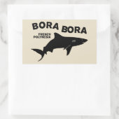 Sticker Rectangulaire Plongée De Requin À Bora Bora (Sac)