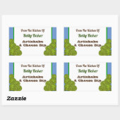 Sticker Rectangulaire Plongée ou recette Vintage personnalisée (Feuille)