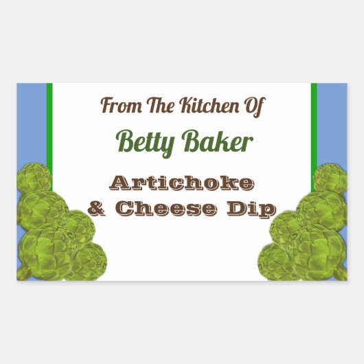 Sticker Rectangulaire Plongée ou recette Vintage personnalisée (Devant)