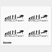 Sticker Rectangulaire Plongée Plongée Eau Sport Evolution Art (Feuille)