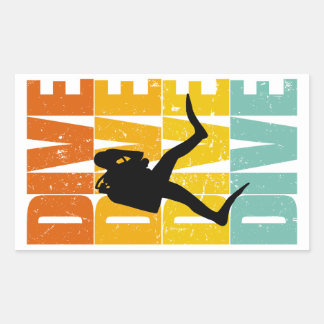 Sticker Rectangulaire Plongée Plongée Plongée Plongée!!!
