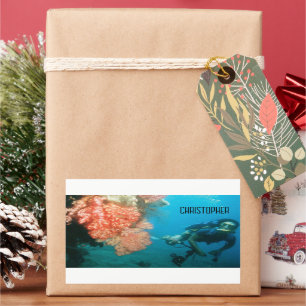 Sticker Rectangulaire Plongée sous-marine Personnalisée