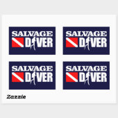 Sticker Rectangulaire Plongeur de récupération 2 (Feuille)