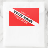 STICKER RECTANGULAIRE PLONGEURS DE SCUBA. ENTRAÎNEMENT PERSONNEL DE SCUB (Sac)