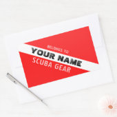 STICKER RECTANGULAIRE PLONGEURS DE SCUBA. ENTRAÎNEMENT PERSONNEL DE SCUB (Enveloppe)