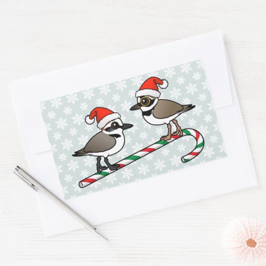 Sticker Rectangulaire Plovers père Noël (Enveloppe)