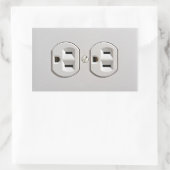 Sticker Rectangulaire Plug-in de prise électrique (Sac)
