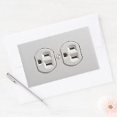 Sticker Rectangulaire Plug-in de prise électrique (Enveloppe)