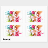 Sticker Rectangulaire Plumeria Hawaiian Flower (Feuille)