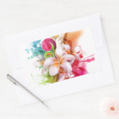Sticker Rectangulaire Plumeria Hawaiian Flower (Enveloppe)
