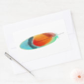 Sticker Rectangulaire Plumes (Enveloppe)