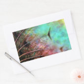 Sticker Rectangulaire Plumes Pastel Peacock (Enveloppe)