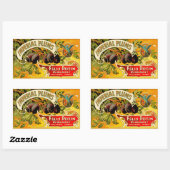 Sticker Rectangulaire Plums impériaux (Feuille)
